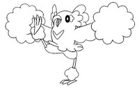 Coloring page Oricorio (Pom-Pom Style)