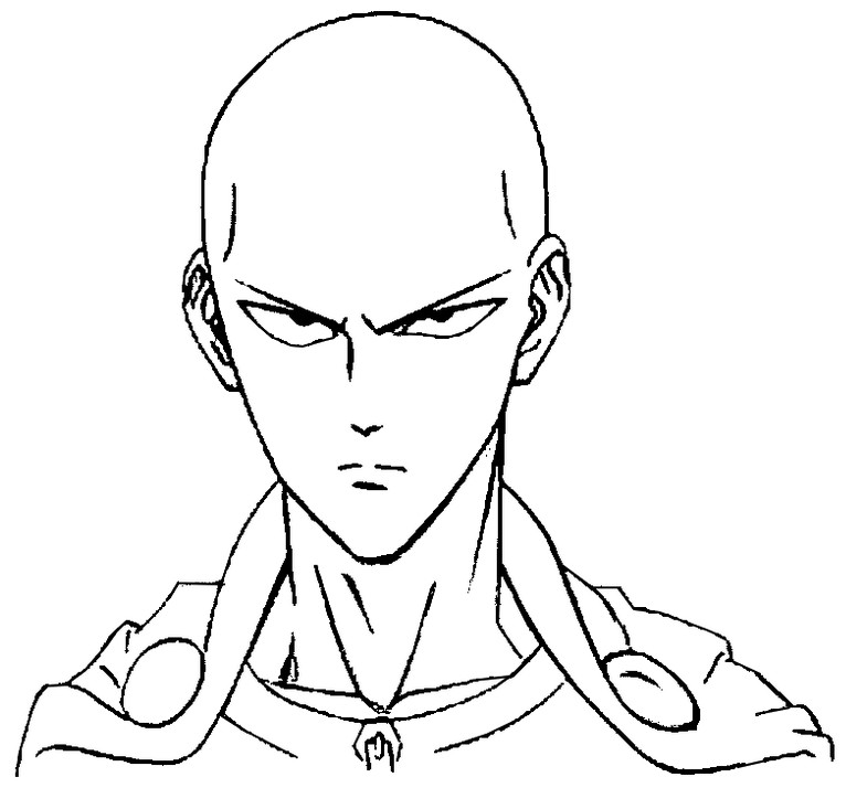 Coloriage Saitama