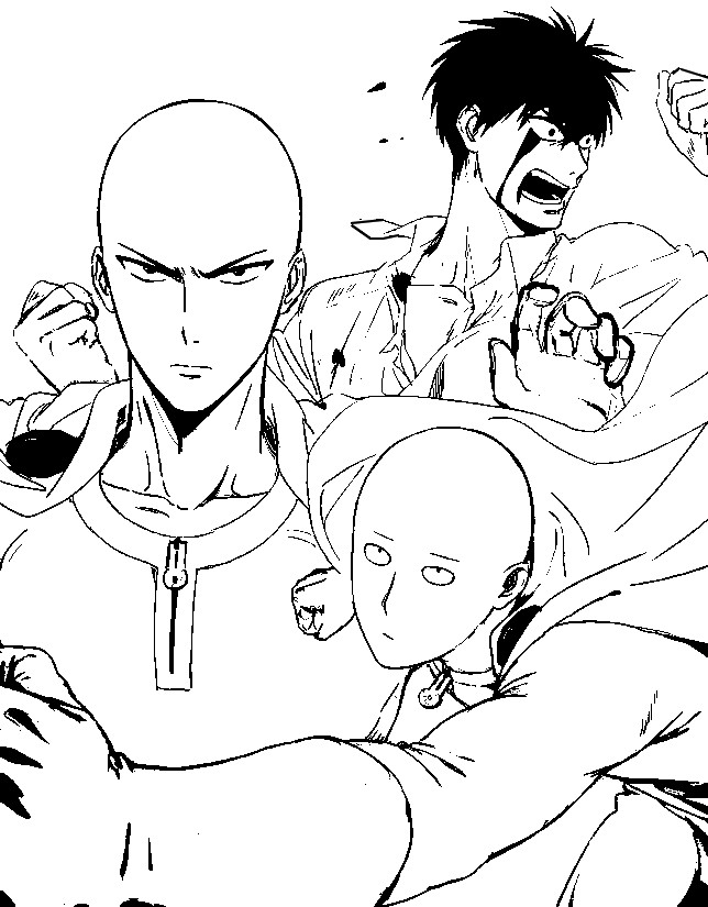 Dibujo para colorear One Punch Man