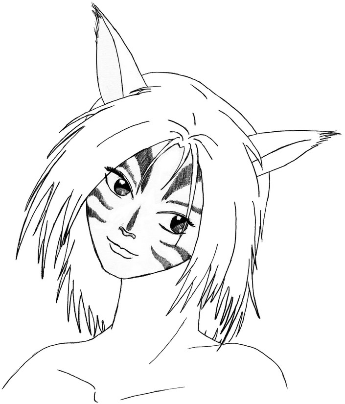 Desenho para colorir Final Fantasy XI - Mithra