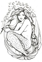 Coloring page Erin mermaid