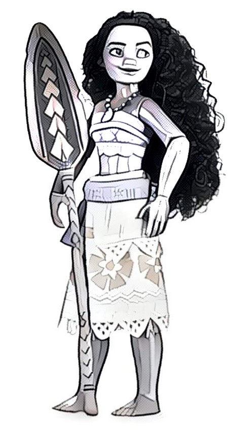 Desenho para colorir Moana Um Mar de Aventuras