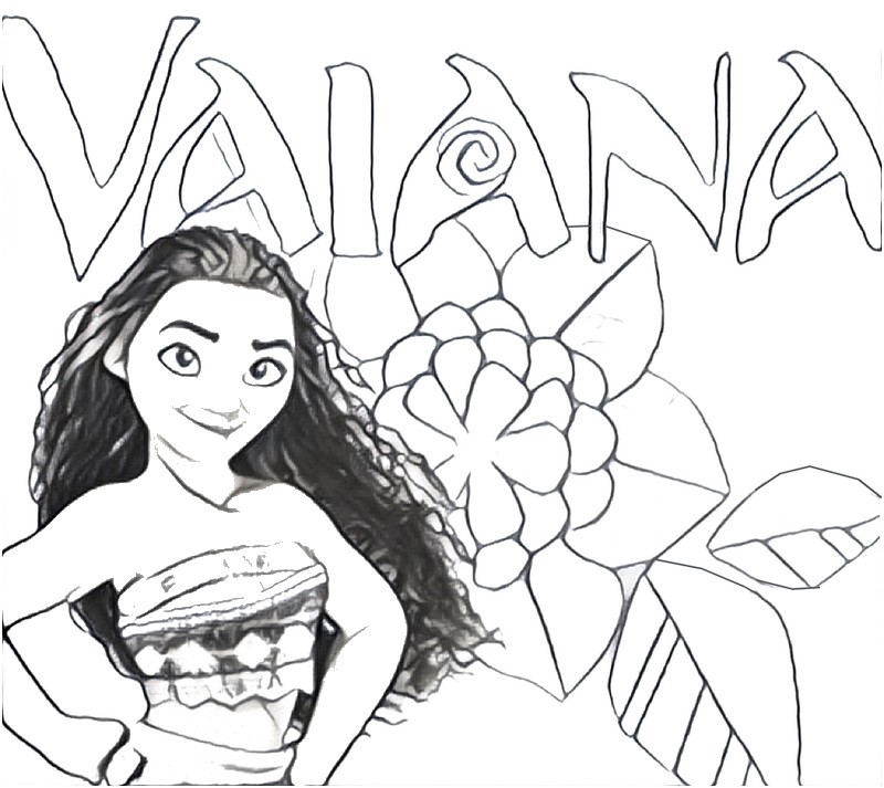 Desenho para colorir Moana