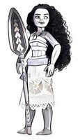Coloriage gratuit - La légende du bout du monde - Vaiana La légende du bout du monde