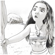 Disegno scaricabile - Vaiana ragazza - Oceania