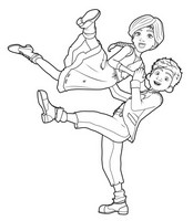 Image à colorier - Félicie et Victor - Ballerina