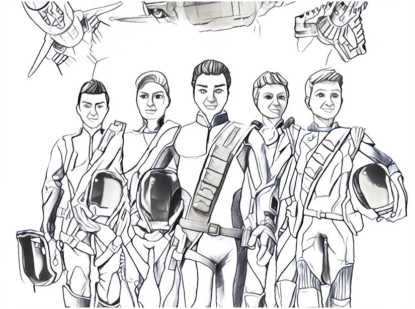 Desenho para colorir Thunderbirds