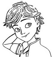 Coloring page Adrien Agreste