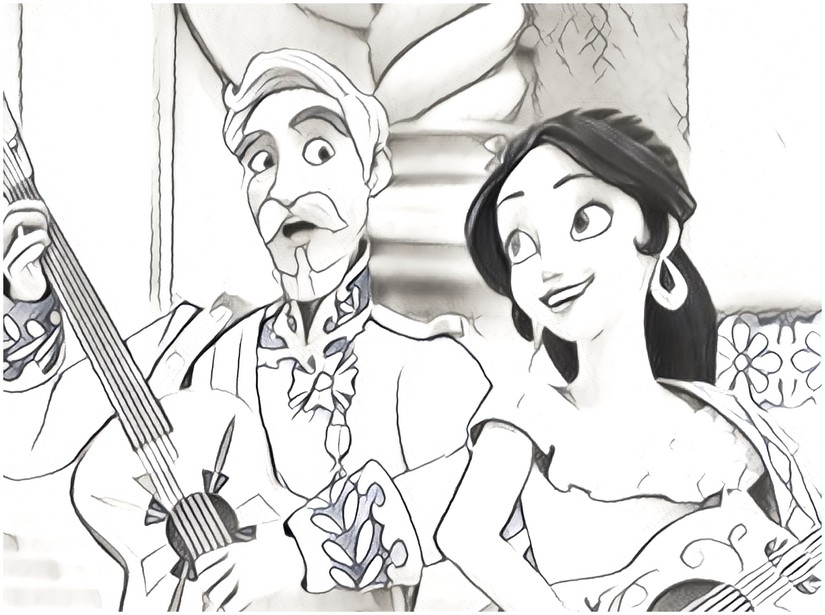 Coloring page Elena of Avalor