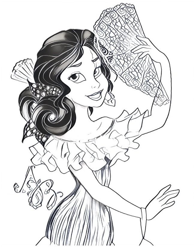 Coloriage Elena d'Avalor