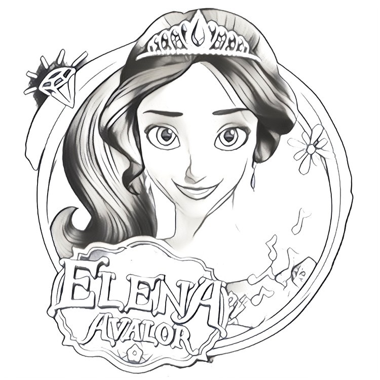 Coloring page Elena of Avalor