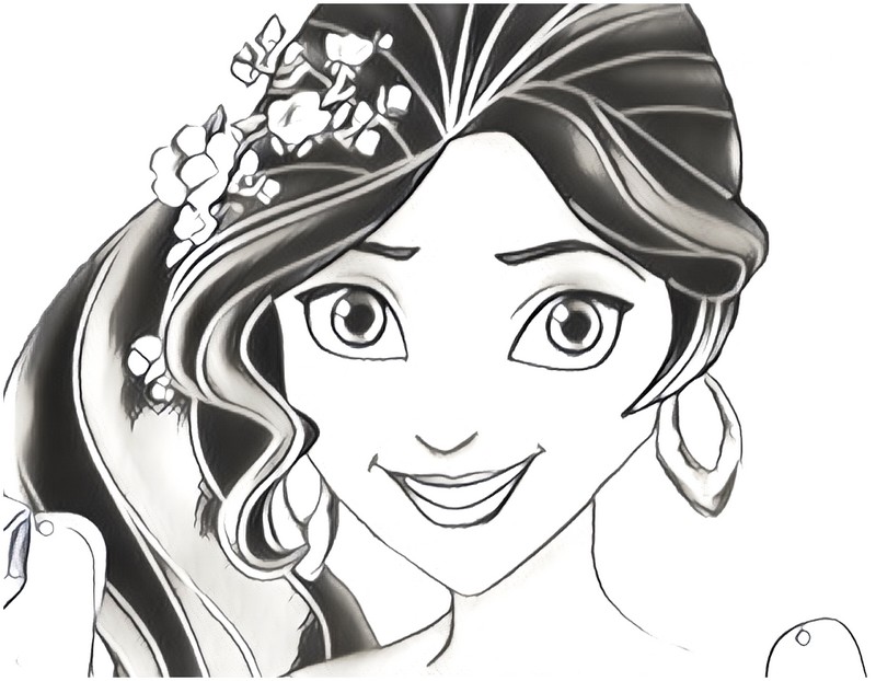 Coloriage Elena d'Avalor