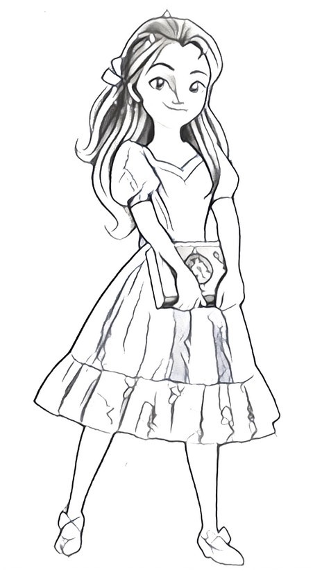 Coloring page Elena of Avalor