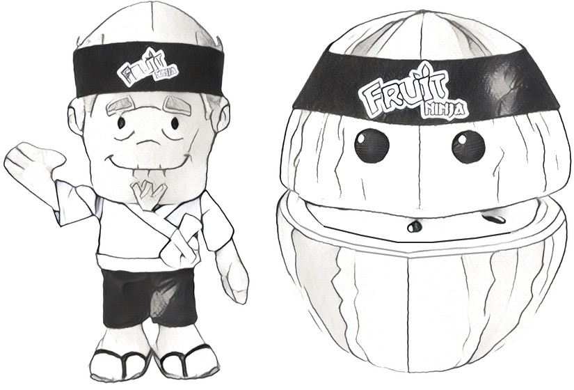 Desenho para colorir Fruit Ninja