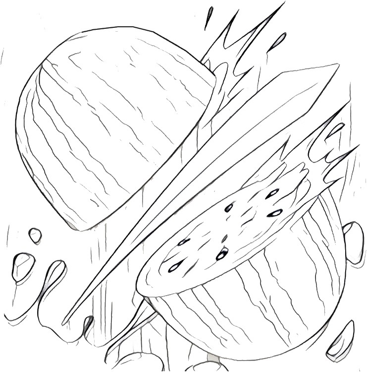 Coloring page Fruit Ninja