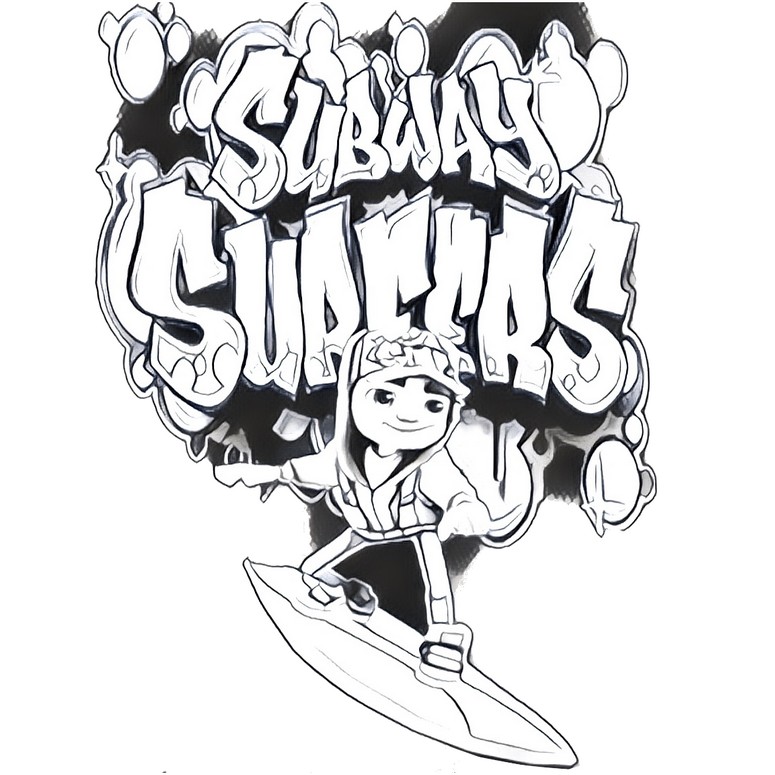 Kleurplaat Subway Surfers