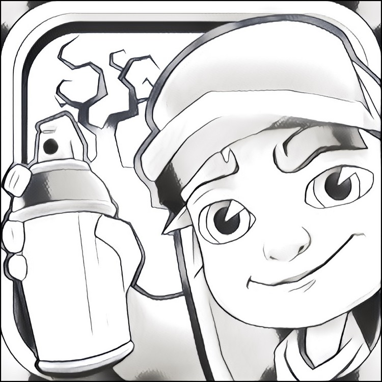 Dibujo para colorear Subway Surfers