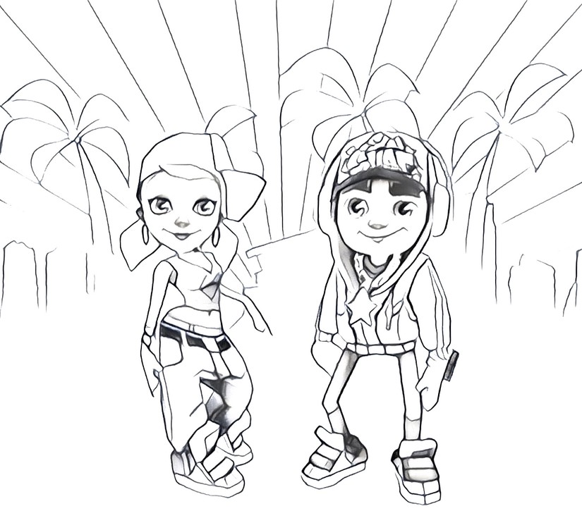 Coloring page Subway Surfers 2