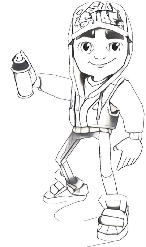 Desenho para colorir Subway Surfers