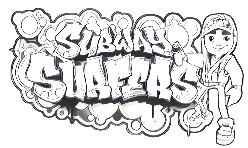 Coloring page Subway Surfers 9  Subway surfers, Small drawings, Drawings