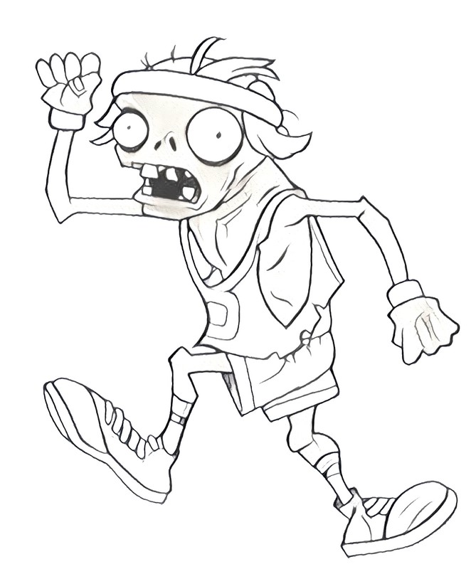 Coloring page Plants vs Zombies