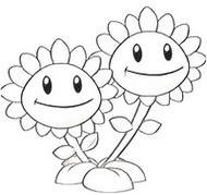 Coloring page Plants vs Zombies