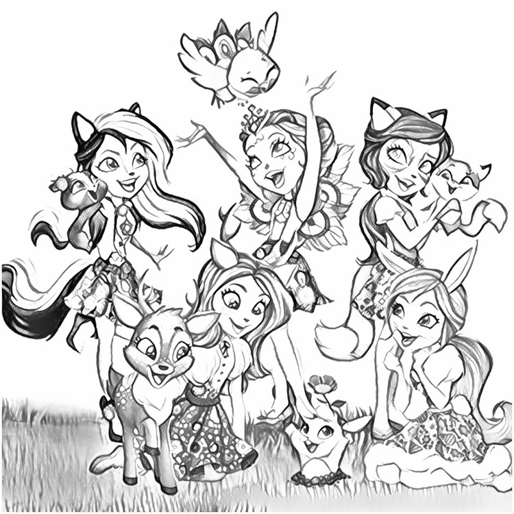 Desenho para colorir Enchantimals