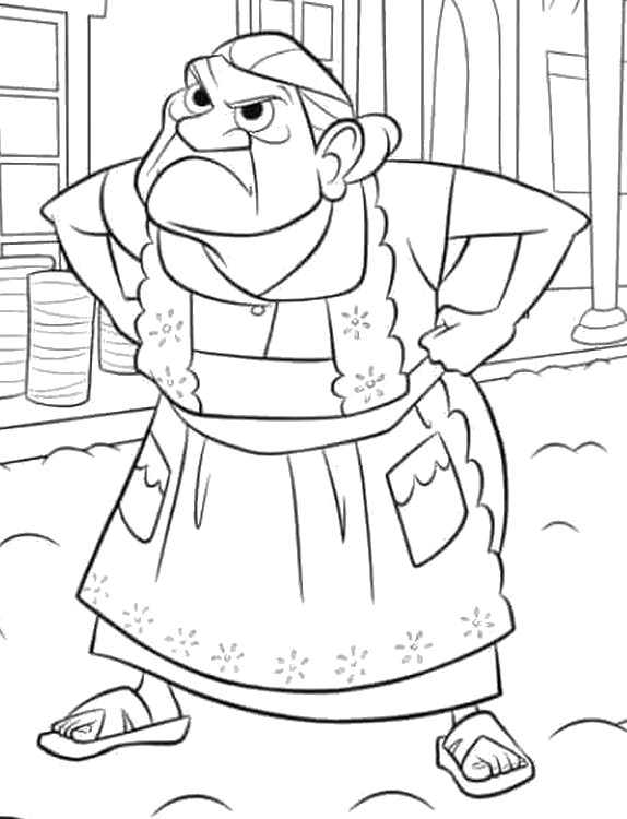 Desenho para colorir Abuelita