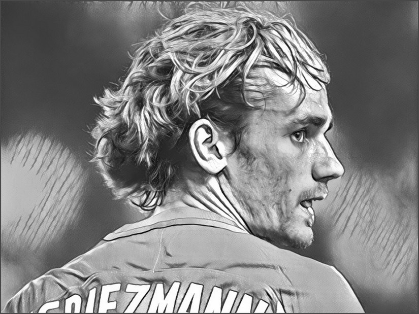 Coloring page Antoine Griezmann - France