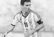 Kleurplaat Messi - Argentinië
