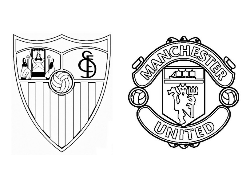 Coloring page Sevilla FC v Manchester United FC