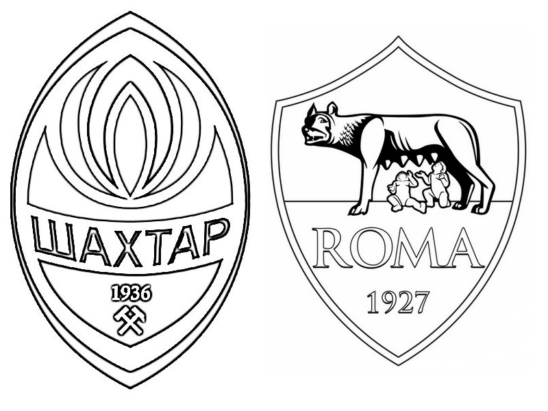 Kleurplaat FC Shakhtar Donetsk - AS Roma