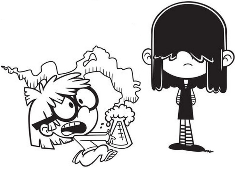Dibujo para colorear Lisa y Lucy