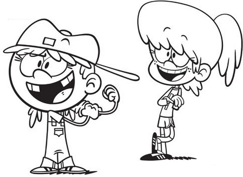 Coloring page The Loud House : Lana and Lynn 4