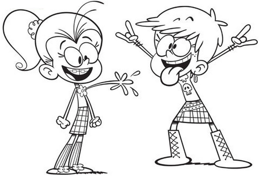 Coloring Pages The Loud House - Morning Kids