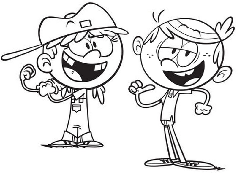 Dibujo para colorear The Loud House : Lincoln y Lana 7