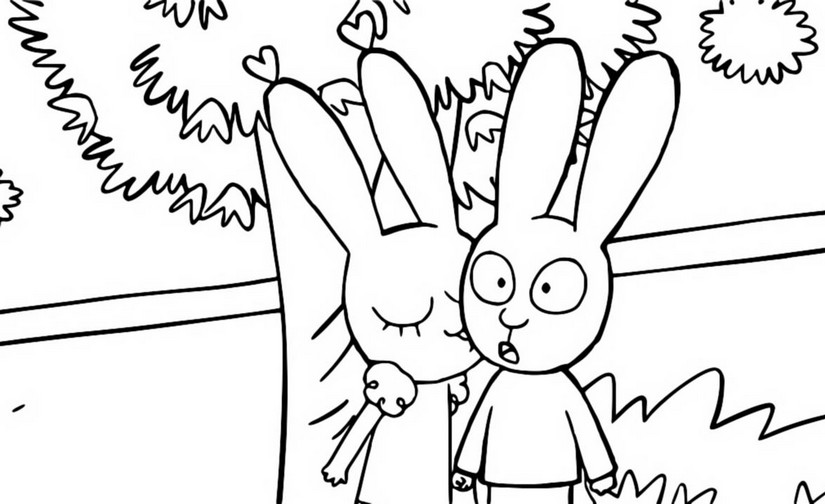 Coloring page Simon and Lou