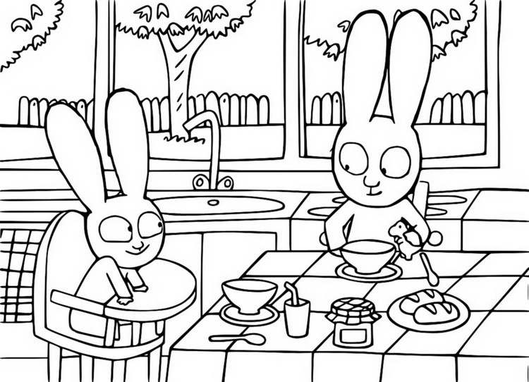 Coloring page Breakfast