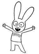Dibujo para colorear Simon el pequeño conejo