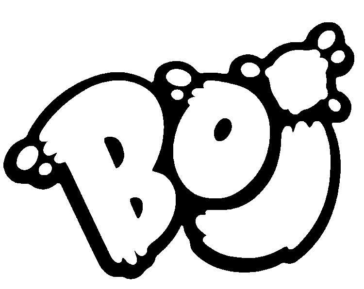 Coloring page Logo - Boj