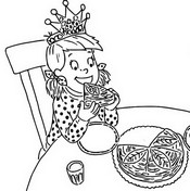 Coloriage La galette des rois de Sami et Julie