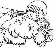 Coloriage Tobi est malade