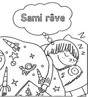 Coloriage Sami rêve.