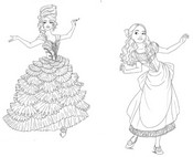 Desenho para imprimir - Fada Açucarada o Clara - O Quebra-Nozes e os Quatro Reinos