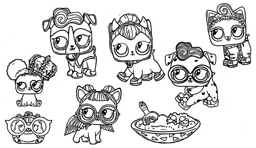 Coloriage Fuzzy Pets