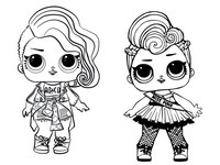 Coloring LOL Surprise DOLLS Sugar Spice Luxe Rocker Diva Curious