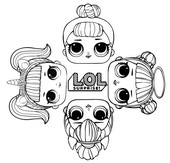 Coloriage 4 Mini Poupéés LOL Surprise