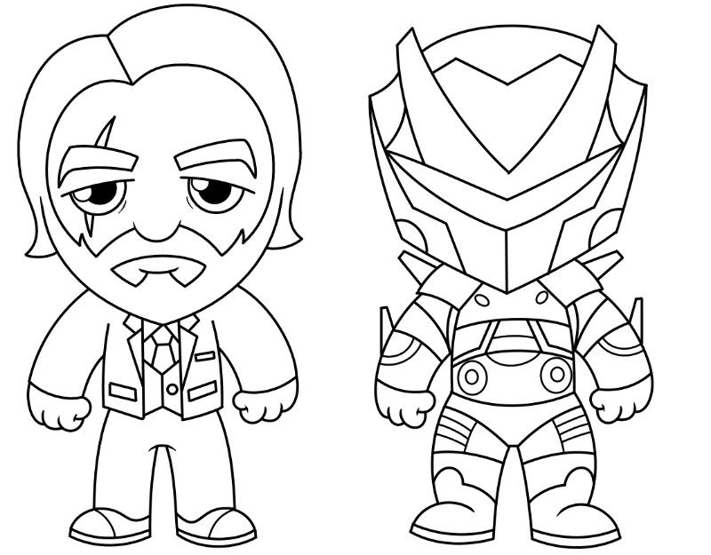 Desenho para colorir Mini Reaper Skin e Mini Omega