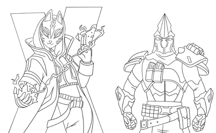 coloring page fortnite season 10 catalyst and ultima knight 9 coloriage licorne glubschi