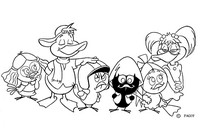 Dessin à colorier - Calimero et ses amis - Calimero